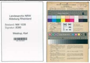 Entnazifizierung Karl Westrup , geb. 20.06.1889 (Angestellter)