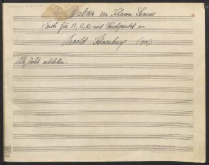 Kaiser-Walzer. Arr.; fl, cl, pf, strings