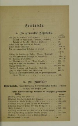 Zeittafeln