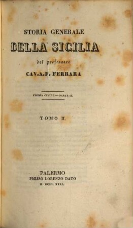 Storia generale della Sicilia, 2. Storia civile ; p. 2