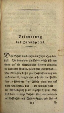 Wie sind die oberpfälz. Abteyen im J. 1669 abermals an die geistlichen Ordensstände gekommen?