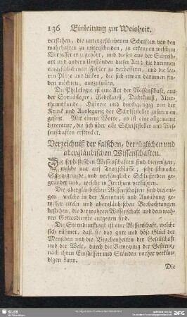 Verzeichniß der falschen, betrüglichen und abergläubischen Wissenschaften