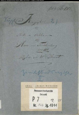 Zivilstandsregister (T September 1811- Dezember 1811) der Munizipalität Tecklenburg. (Gemeinde: Tecklenburg, Kreis Tecklenburg)