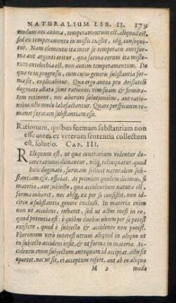 Rationum, quibus formam substantiam non esse antea ex veterum sententia collectum est, solutio. Cap. III.