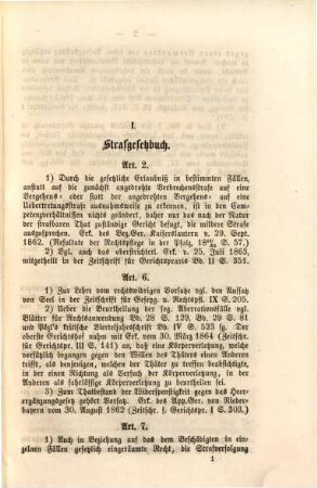 Ueberschau der auf das bayerische Strafgesetzbuch und Polizeistrafgesetzbuch nebst dem Einführungsgesetze vom 10. Nov. 1861 bezüglichen, seither erschienenen Verordnungen, Ministerialentschließungen, wichtigeren Erkenntnisse u. Abhandlungen