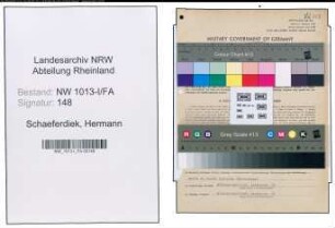 Entnazifizierung Hermann Schaeferdiek , geb. 19.06.1906 (Baeckermeister)