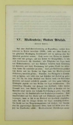 XV. Wallenstein; Gustav Adolph