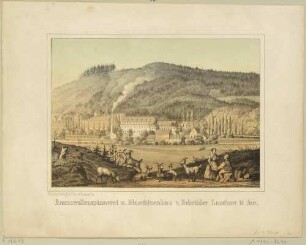 Die Baumwollspinnerei und Maschinenbaufabrik der Gebrüder Lauckner in Aue im Erzgebirge