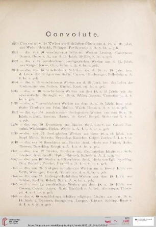 Convolute (Nr. 3330 - 3357)