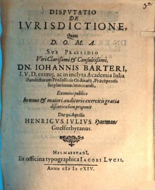 Disp. de iurisdictione