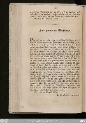 Zur zweiten Auflage.