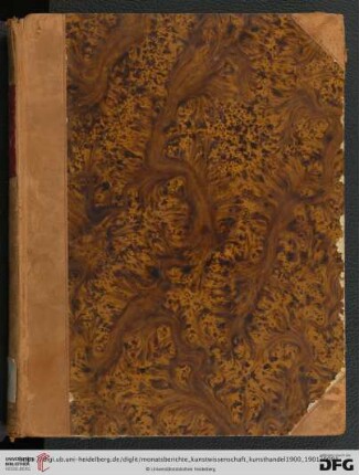 1: Monatsberichte über Kunstwissenschaft und Kunsthandel
