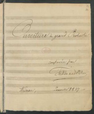Ouvertüren; orch; E-Dur