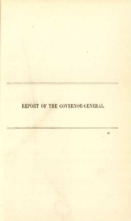 Report of the Governor-General