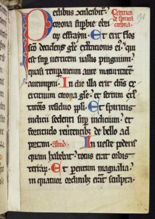 Zierinitiale (Cantica de spinea corona): P(edibus)
