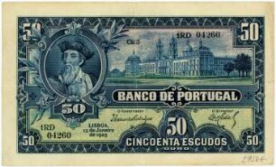 Geldschein, 50 Escudos, 13.1.1925