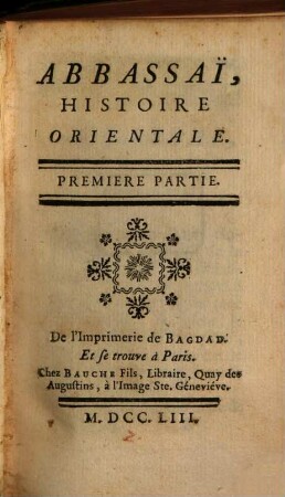 Abbassai : Histoire Orientale, 1