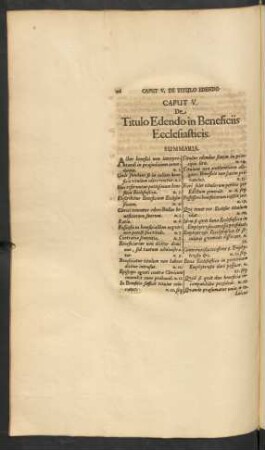 Caput V. De Titulo Edendo in Beneficiis Ecclesiasticis.
