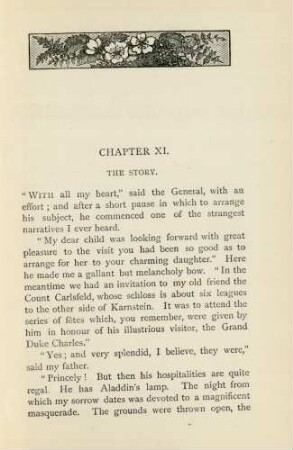 Chapter XI. The story
