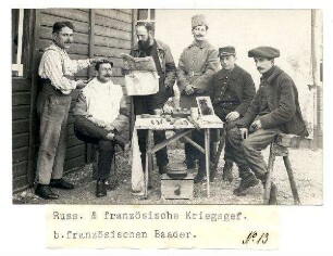 Kriegsgefangenenlager Puchheim: Nr. 13: Russ. und französische Kriegsgef. b. französischen Bader (= Manhart Nr. 1)