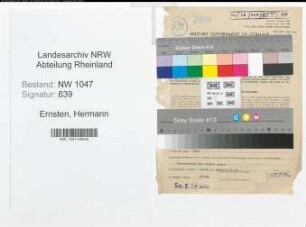 Entnazifizierung Hermann Ernsten , geb. 24.04.1885 (Landwirt)