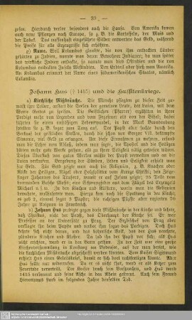 Johann Hus († 1415) und die Hussitenkriege