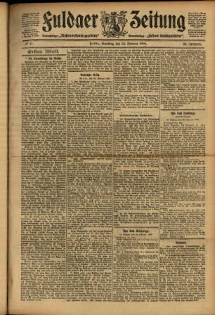 Erste Ausgabe vom Samstag, den 24. Februar 1906.