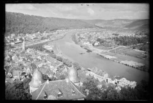 Blick auf Mainspitze, Kreuzwertheim, Güterbahnhof