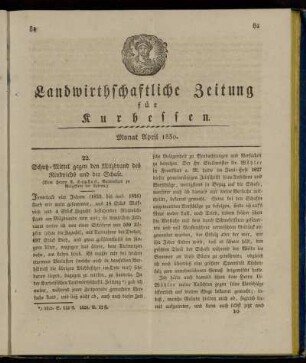 Monat April 1830