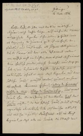 Brief von Wilhelm Grimm an Ludwig Sigismund Ruhl