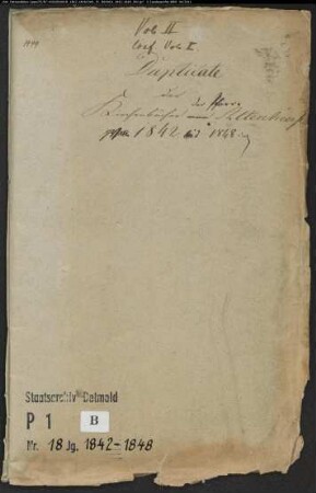 Kirchenbuchduplikat der katholischen Gemeinde Altenheerse, Kreis Warburg (GHT 1842-1848) (Gemeinde: Katholische Gemeinde Altenheerse, Kreis Warburg)