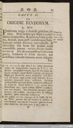 Caput II. De Origine Feudorum