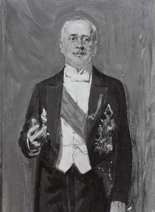 Oberbürgermeister Beutler, Dresden : Bildnisstudie Oberbürgermeister Gustav Otto Beutler, Dresden. Pappe; 29,5 x 23 cm. 1911