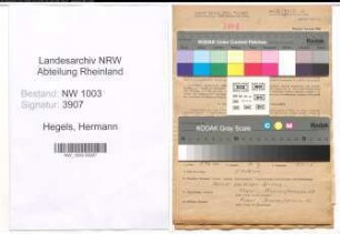 Entnazifizierung Hermann Hegels , geb. 05.11.1895 (Kalkulator)