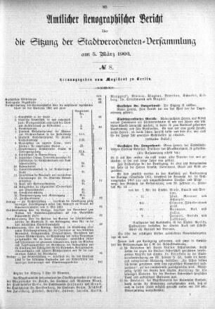 No. 8, 5. März 1903