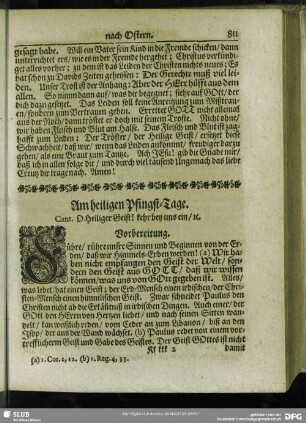 Am heiligen Pfingst-Tage