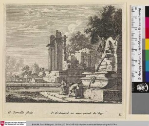 [Ruinenlandschaft mit Brunnen]