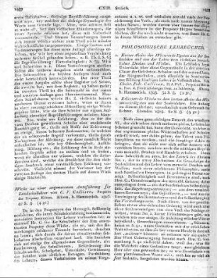 Winke zu einer angemessenen Amtsführung für Landschullehrer von C. F. Callisen, Propsten der Propstey Hütten, Altona, b. Hammerich. 1807. 47 S. 8.