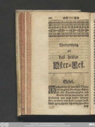 Vorbereitung auf das heilige Oster-Fest.