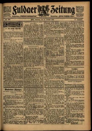 Zweite Ausgabe vom Dienstag, den 25. Oktober 1904.
