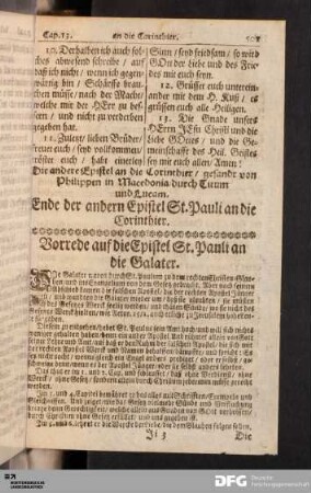 Vorrede auf die Epistel St. Pauli an die Galater.