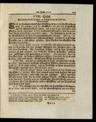 CVIII. Stück. Anmassung der Geistlichen, in Entscheidung Bürgerlicher Streithändel.
