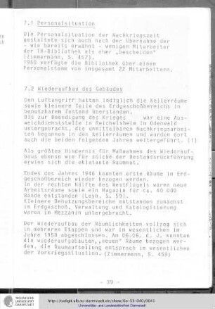 Wiederaufbaumaßnahmen (Wiederaufbau des Gebäudes)