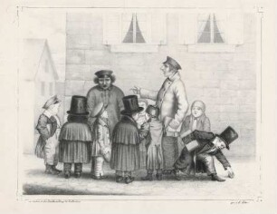 Tübingen. Gesang der "Pauper" : Lithographie