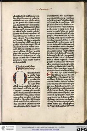 Incipit cantica canticorum.