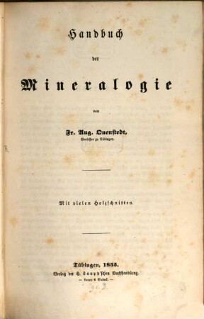 Handbuch der Mineralogie