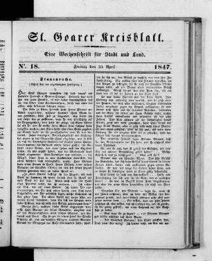 St. Goarer Kreisblatt : eine Wochenschrift für Stadt und Land