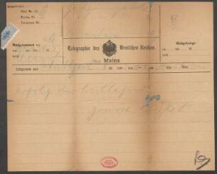 Brief an Ludwig Strecker  an B. Schott's Söhne : 30.11.1903