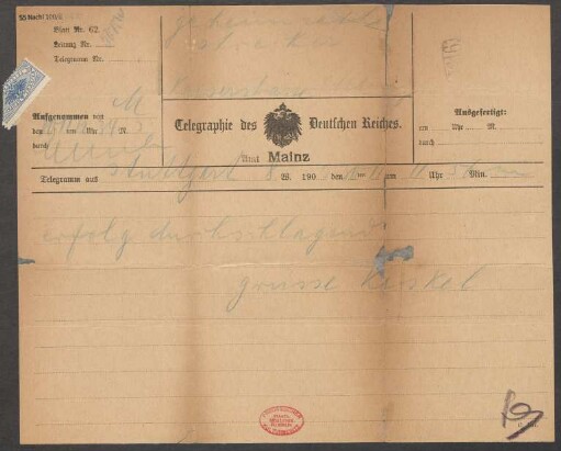 Brief an Ludwig Strecker <senior> an B. Schott's Söhne : 30.11.1903