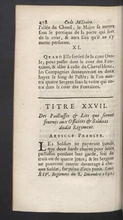 Titre XXVII.